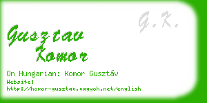 gusztav komor business card